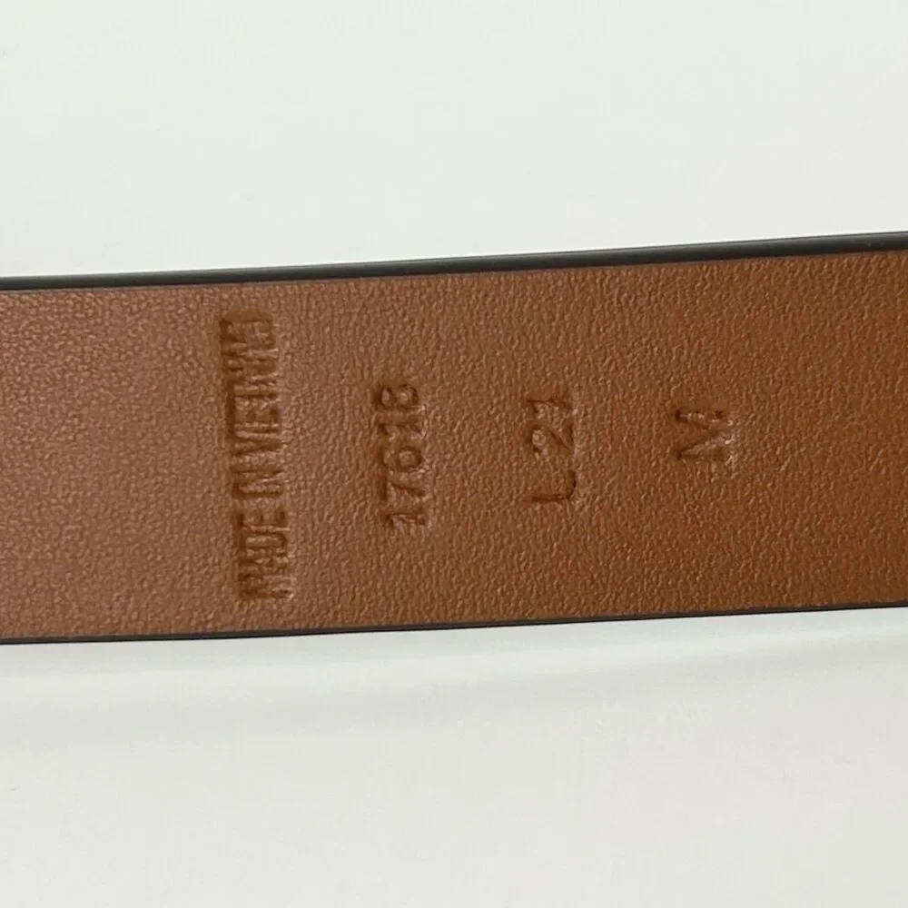 NWOT Ralph Lauren Leather Belt Woven 0-Ring Loop and Knot Boho Brown Tan sz M